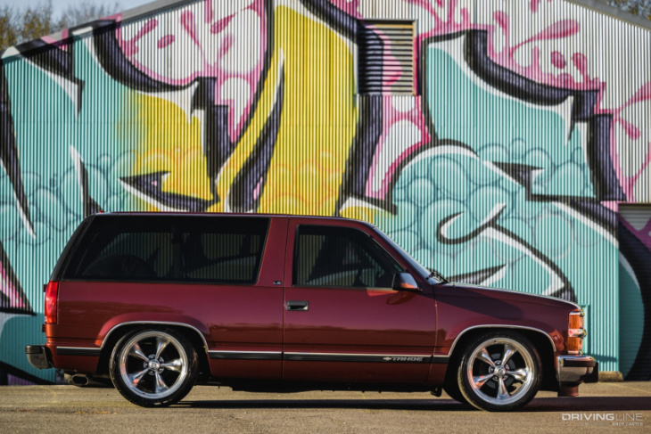 tidy two-door tahoe: lowered street style '90s obs chevrolet