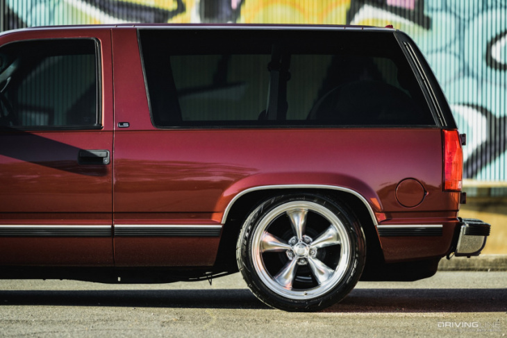 tidy two-door tahoe: lowered street style '90s obs chevrolet