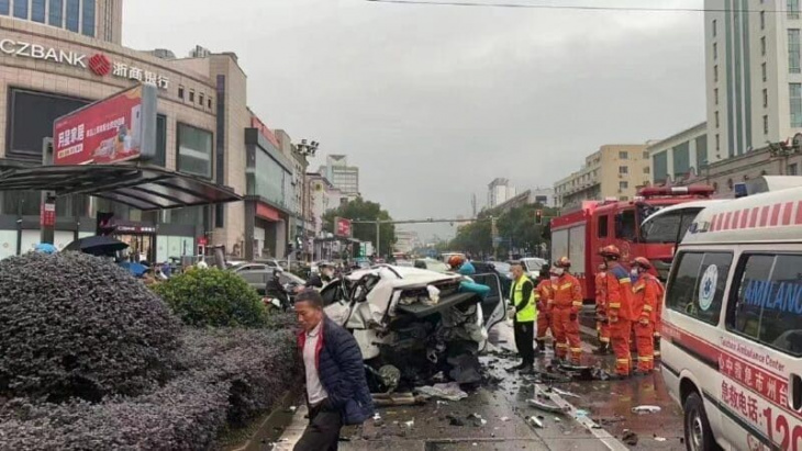 another out of control tesla model y in china crashes, killing two