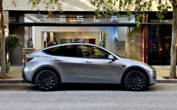 tesla quicksilver model y is making the rounds in select european stores