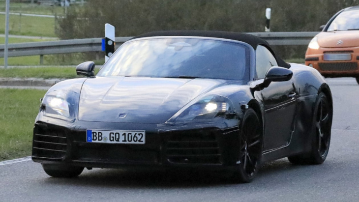 pure-electric porsche 718 boxster spied testing again