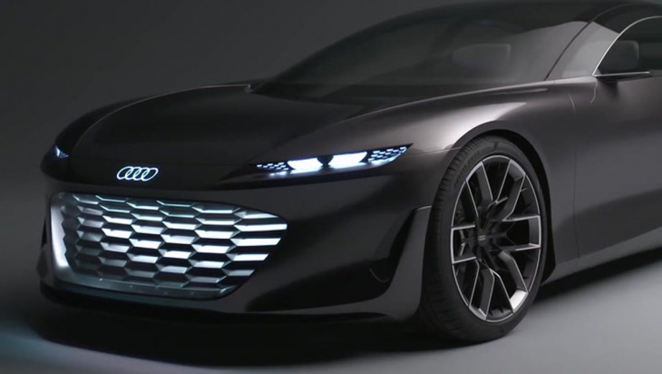 audi grandsphere concept car with disappearing steering wheel revealed