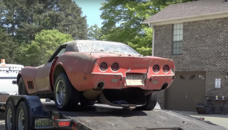 this 1968 corvette big block was stored for 40 years after police chase