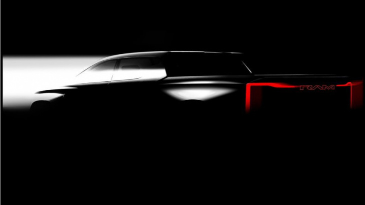 ram teases “revolution electric” ute due to be unveiled in january