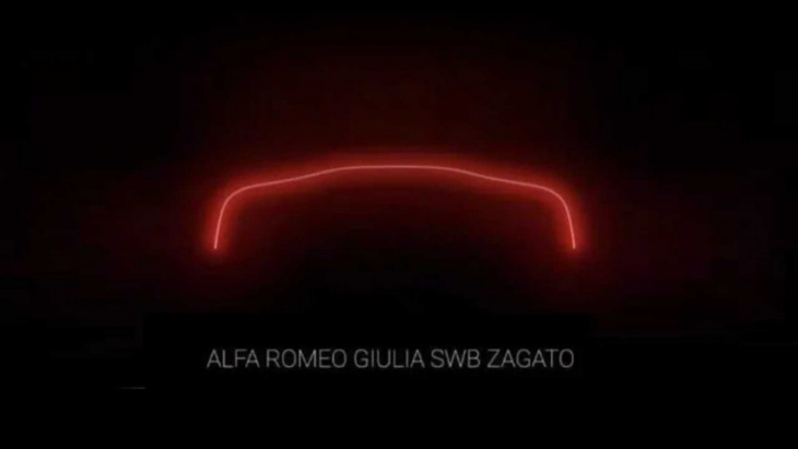 alfa romeo giulia swb zagato teased, coming in 2023