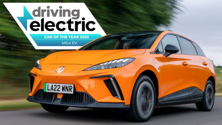 mg4 ev named drivingelectric car of the year for 2023