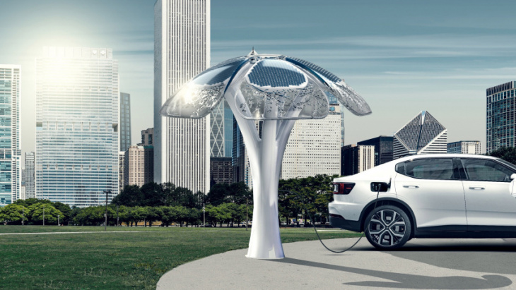 experts are developing solar ‘trees’ that can charge electric cars