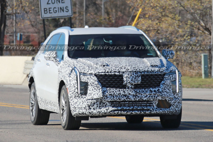 we just spied the 2024 cadillac xt4 wearing a facelift