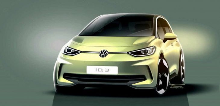 vw teases new id.3 with focus on interior space and tesla-style displays