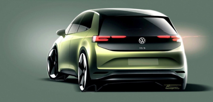 vw teases new id.3 with focus on interior space and tesla-style displays