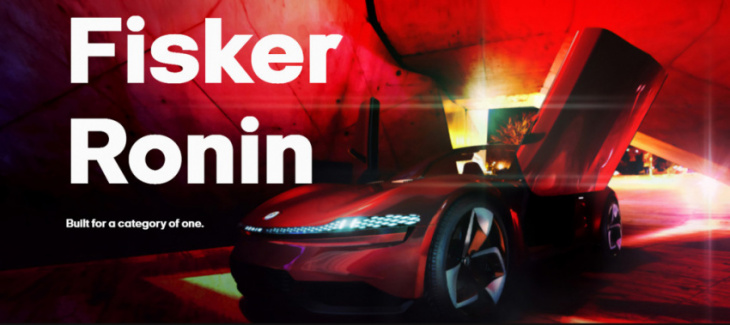 fisker ronin electric four-seat convertible teased