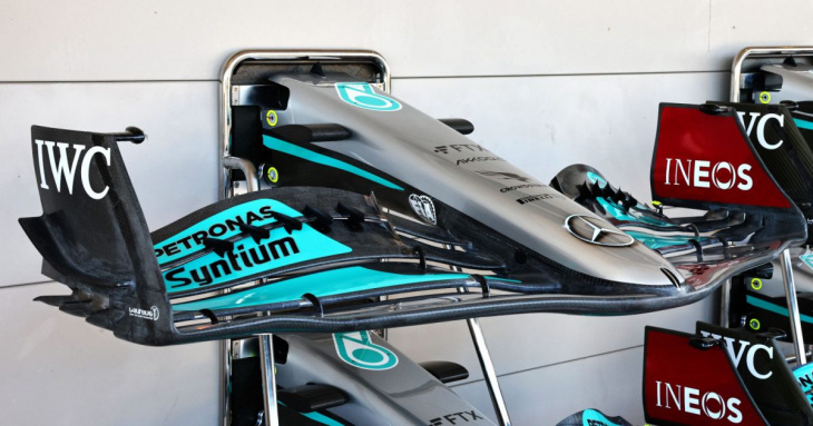 fia ban mercedes style front wing following complaints from rivals