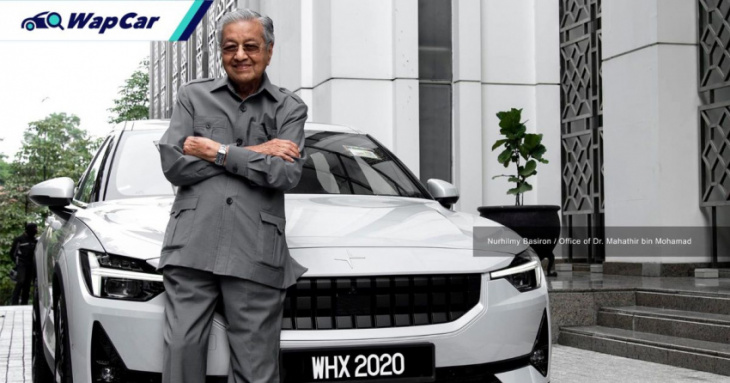 tun mahathir tests polestar 2; says evs aren't truly zero emission and to consider hydrogen cars