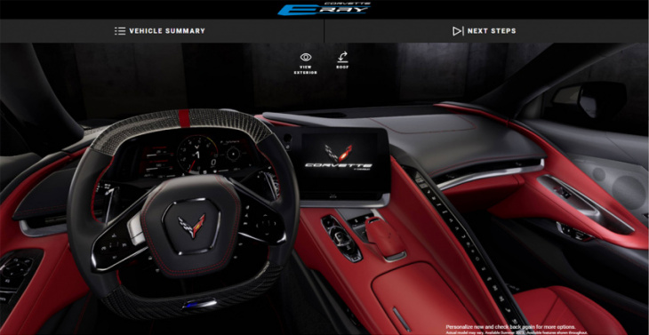 2024 corvette eray accidently revealed on chevrolet visualizer