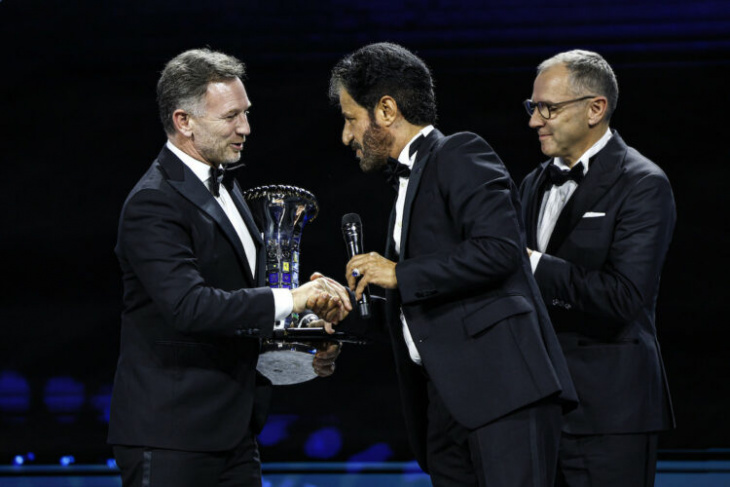 horner and fia president ben sulayem have bizarre exchange at prize giving gala