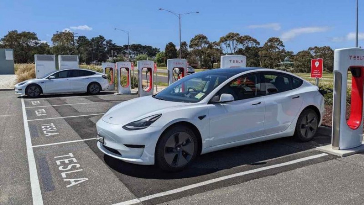 tesla’s biggest supercharger site in australia to open next month