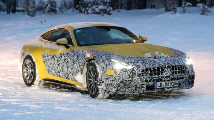 new 2023 mercedes-amg gt spied winter testing