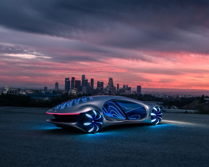 we drive the mercedes-benz vision avtr concept car from avatar