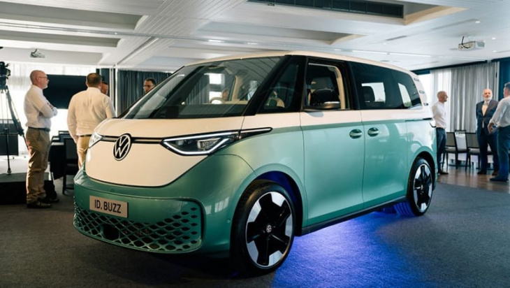 the electric volkswagen kombi hits oz: first examples of all-new vw id.buzz ev lands in australia to give families and businesses a fun electric alternative... eventually