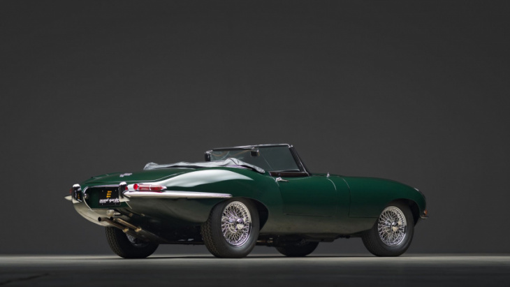 stunning jaguar e-type is selling on bring a trailer