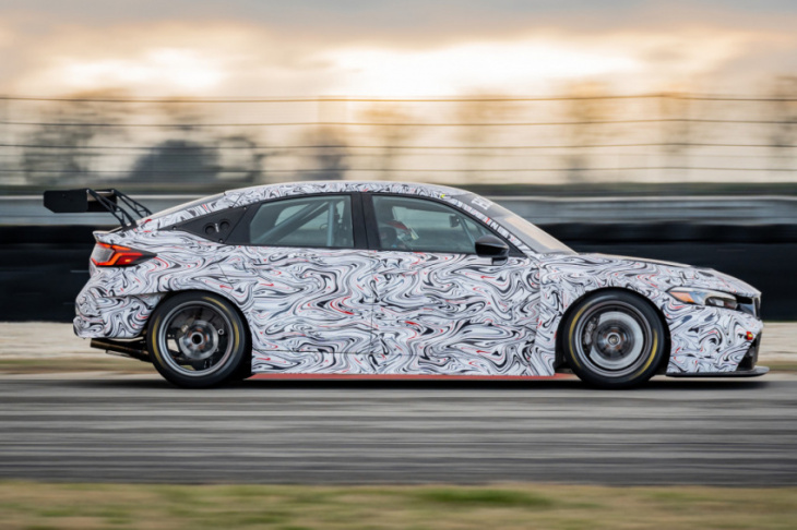 honda teases civic type r tcr race car due in 2023