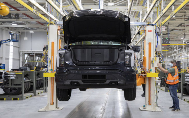 ford adds third shift to f-150 lightning  plant