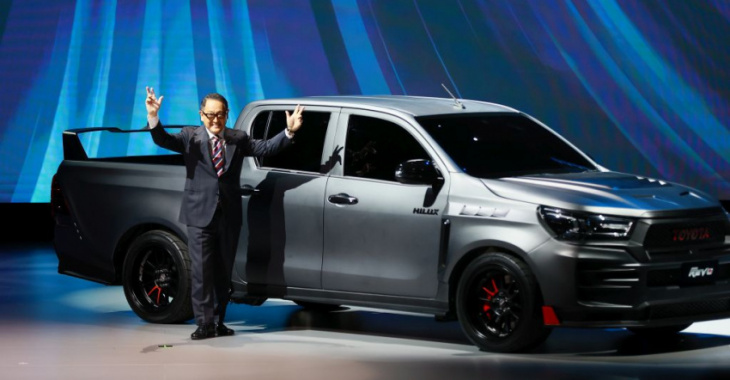 electric hilux coming, says toyoda on toyota's 60th aniversary in thailand