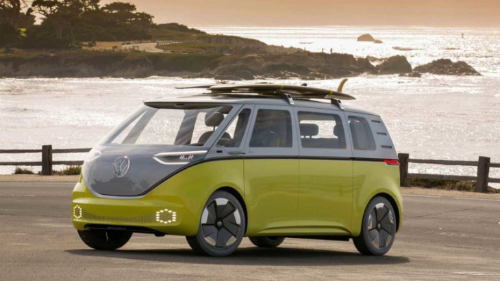 electric id.buzz van and people mover may arrive in australia in mid 2024