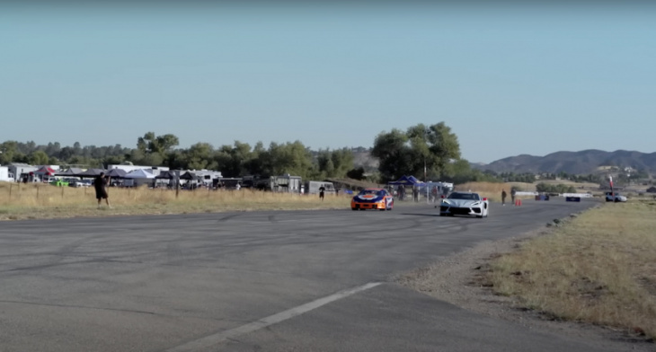 c8 corvette drag races 850 hp nascar racer with shocking results