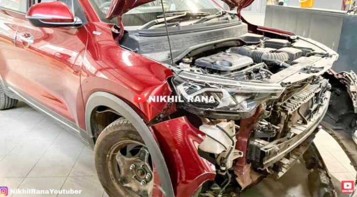 kia sonet repaired for free after it was crashed by dealer staff