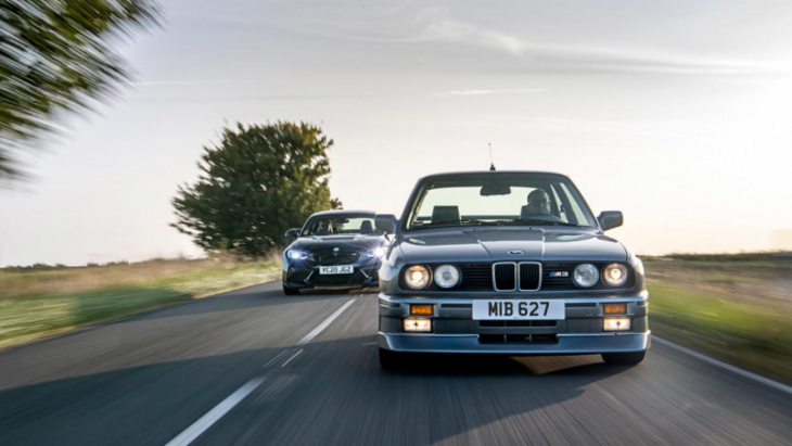 bmw e30 m3 v e46 m3 csl v f87 m2 cs – two-door m division icons through the generations