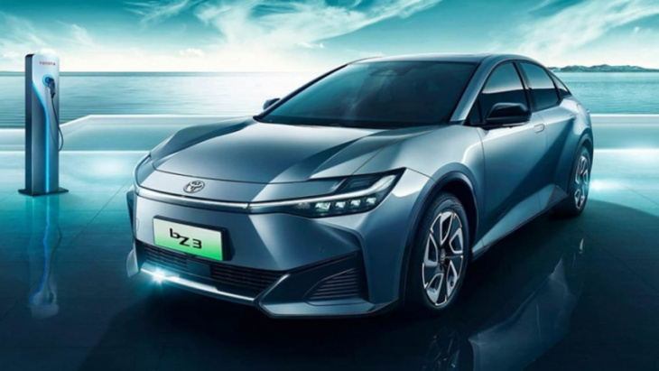 would toyota's bz3 sedan be a hit at this price? japanese brand's much-hyped tesla model 3-challenging ev detailed as it launches in china