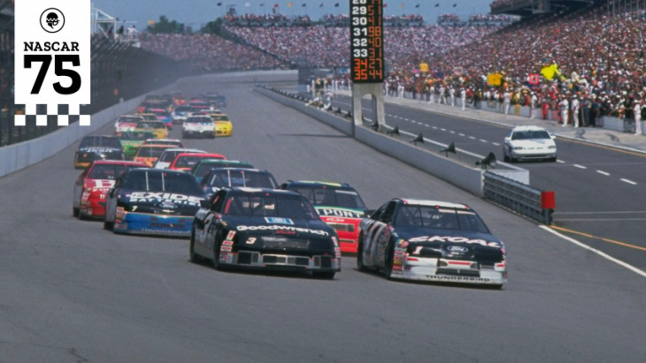 once kicked out of indy, nascar brings 'taxi cabs' to the brickyard in '94
