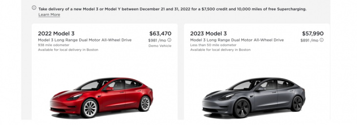 tesla offers $7,500 discount and free supercharging in year-end push