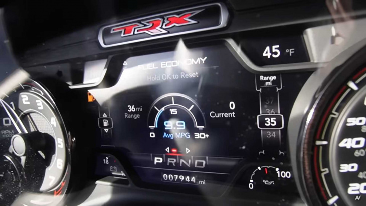 ram trx owner drives until he runs out of gas in range experiment