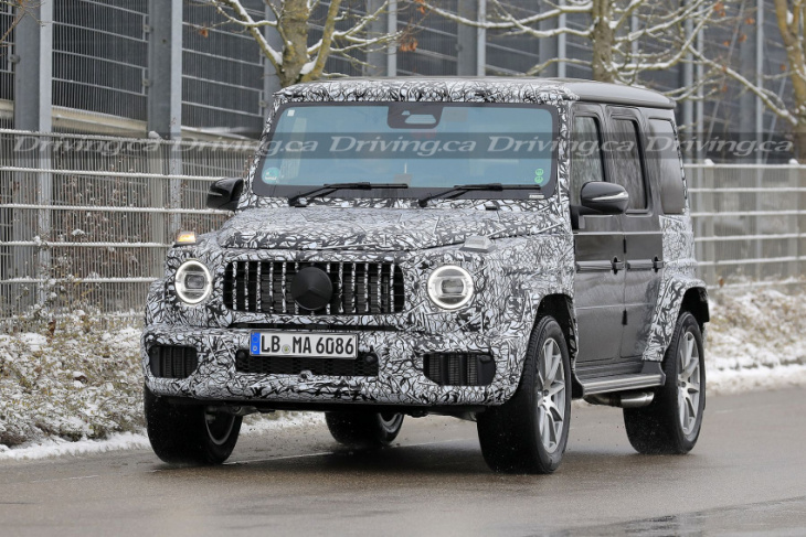 2024 mercedes-benz g-class spied with a slight nip and tuck