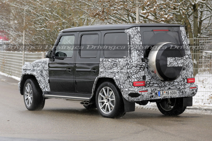 2024 mercedes-benz g-class spied with a slight nip and tuck