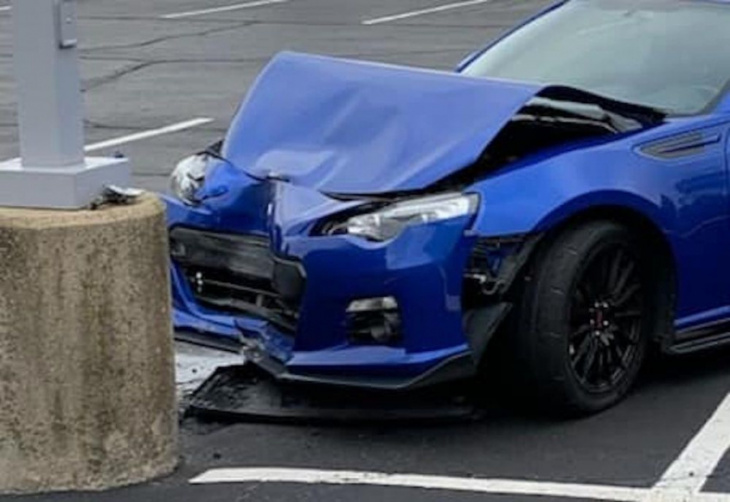 this wrecked brz model is a snarky holiday present