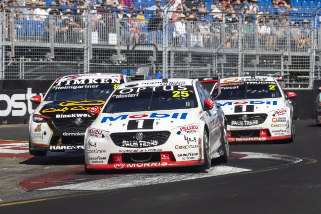mostert leads holden one-two in adelaide race one