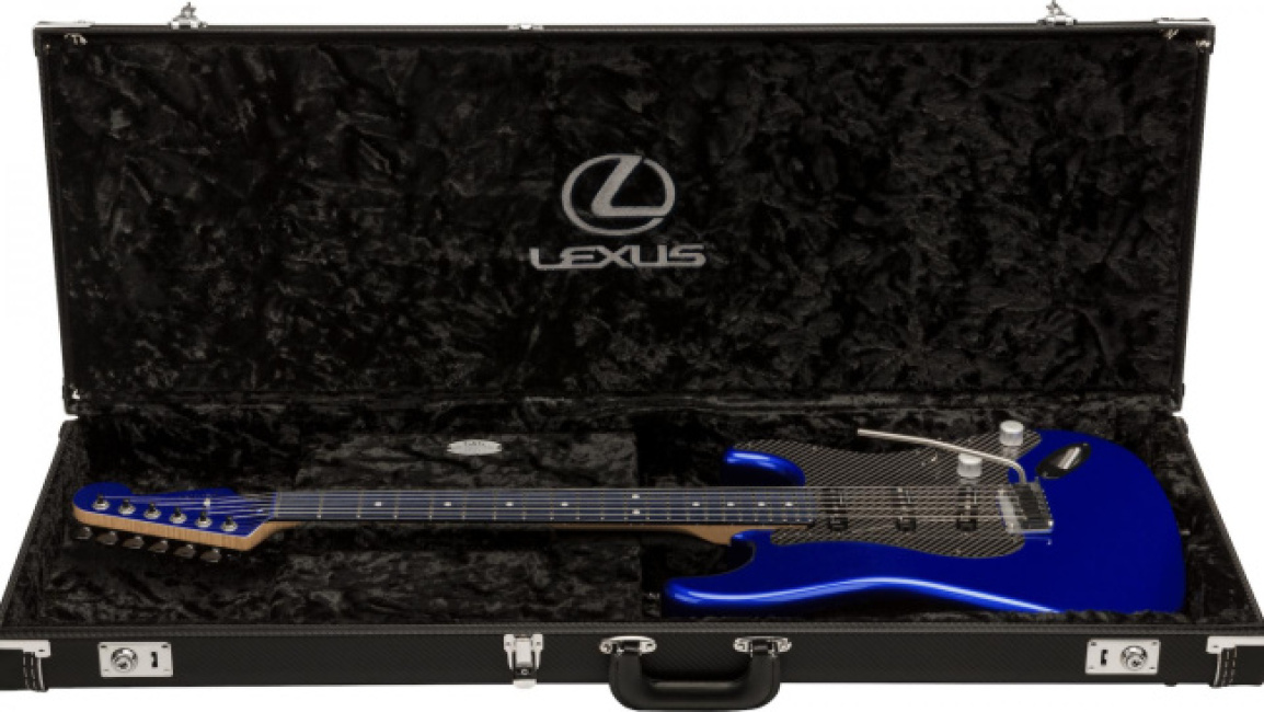 lexus, lc500, lexus lc, fender, this guitar is styled after a lexus lc, because of course it is
