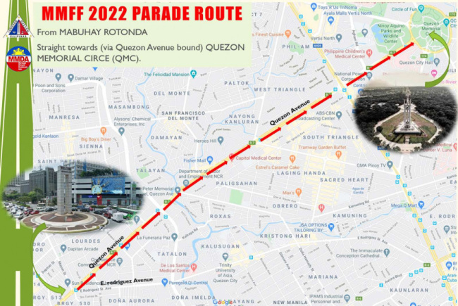 alterate routes, mmda, mmff, traffic, mmda lists alternate routes for the metro manila film fest 2022
