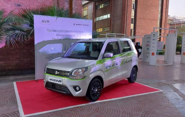 Maruti Suzuki showcases WagonR Flex-fuel prototype in Delhi, Indian, Maruti Suzuki, Launches & Updates, Maruti WagonR, WagonR, Flex Engine, Ethanol