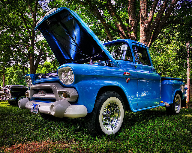 Classic GMC Pickup Truck, classic car, old car, pickup truck