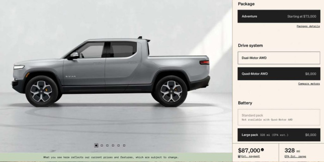 rivian’s latest software update boosts range of r1s and even more so in r1t