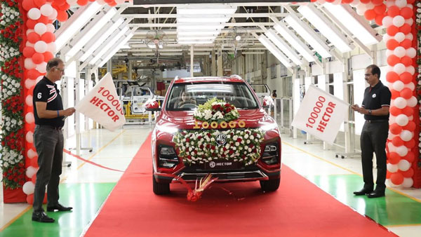mg, mg hector, 100,000 mg hector, mg hector production india,, mg, mg hector, 100,000 mg hector, mg hector production india,, 100,000th mg hector rolls off production line - refreshed suv almost here