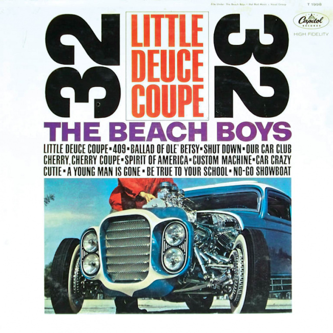 the beach boys 1963 album cover car: little deuce coupe