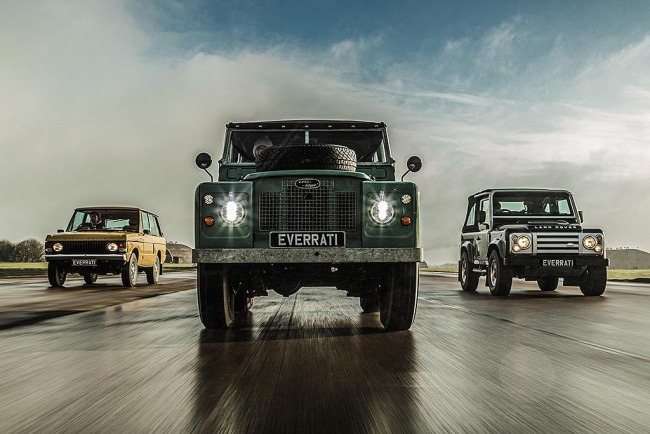 land rover, range rover, car news, 4x4 offroad cars, adventure cars, electric cars, performance cars, prestige cars, classic, classic range rover and defender get ev treatment