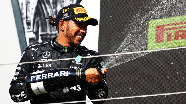 hamilton wins his home gp in the most controversial circumstances