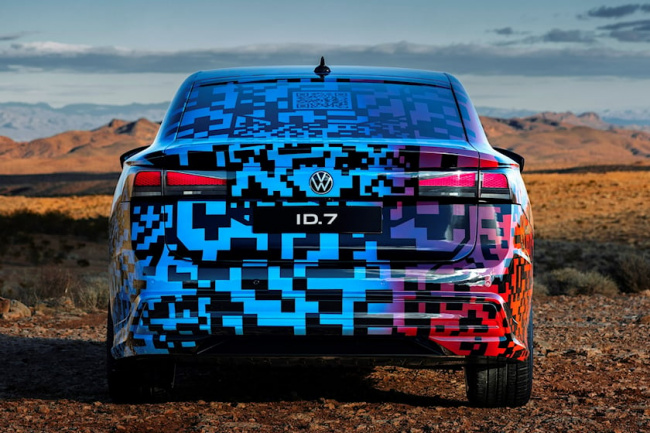 video, teaser, reveal, electric vehicles, camouflaged volkswagen id.7 debuts as cutting edge electric sedan