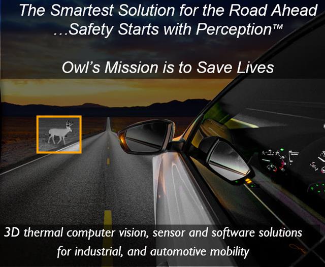 Owl Autonomous Imaging launches monocular 3D Thermal Ranger computer vision for ADAS and autonomous vehicles